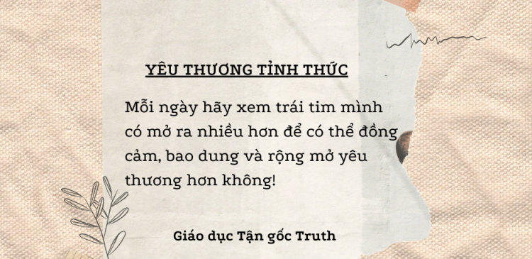 YÊU THƯƠNG TỈNH THỨC